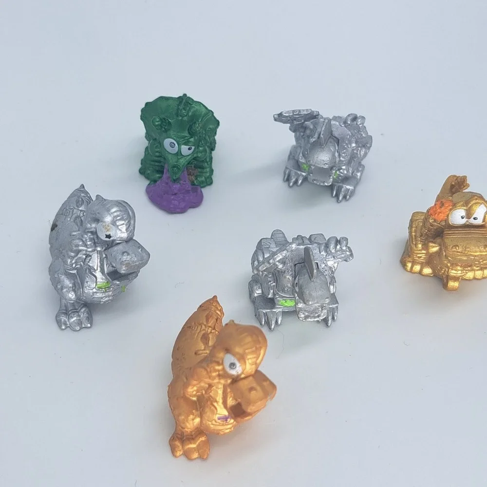 Zuru Smashers Dino Smashers Mini Figures Lot of 6 Silver Gold Green Toy